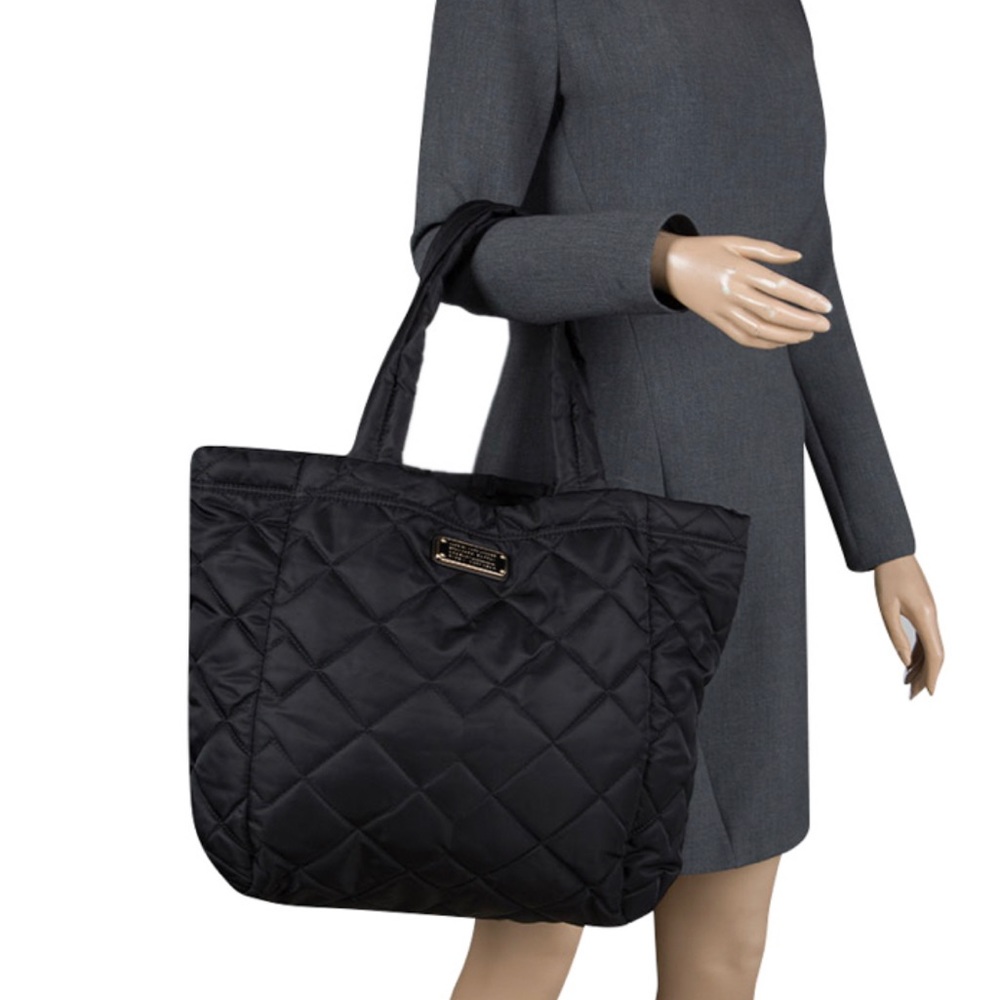 Marc by Marc Jacobs Black Quilted Nylon Crosby Tote